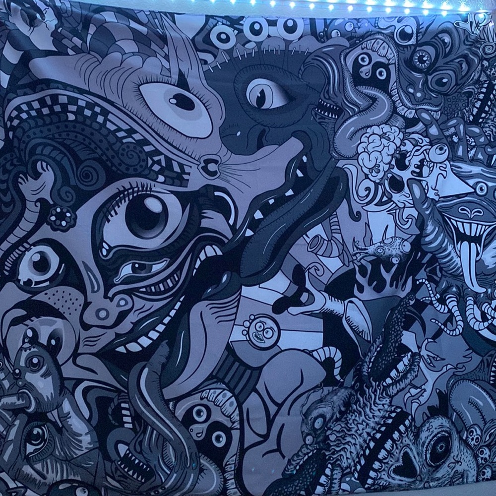 Trippy aesthetic tapestry